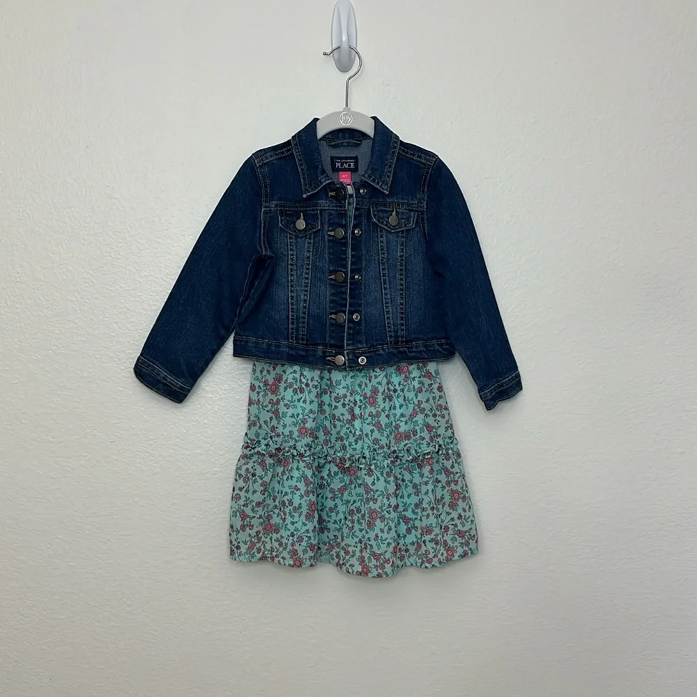 The Children’s Place Toddler Dessert and Jacket 4T Floral teared